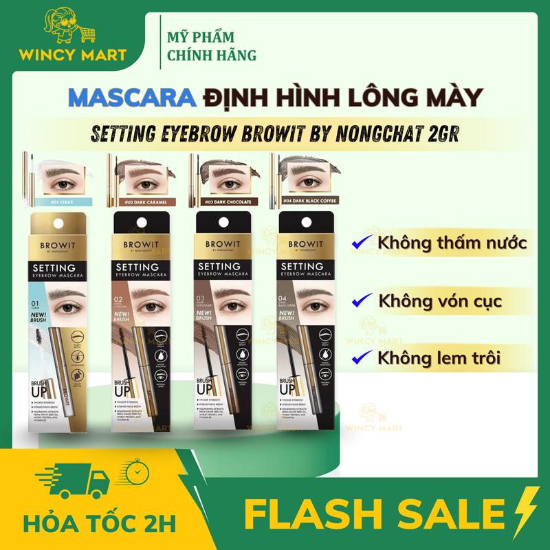 Chuẩn Thái Bút Định Hình Lông Mày Không Nhòe Browit Mascara Không Trôi Setting Eyebrow Mascara Trang Điểm Làm Đẹp Cosmetic Mỹ Phẩm Nữ