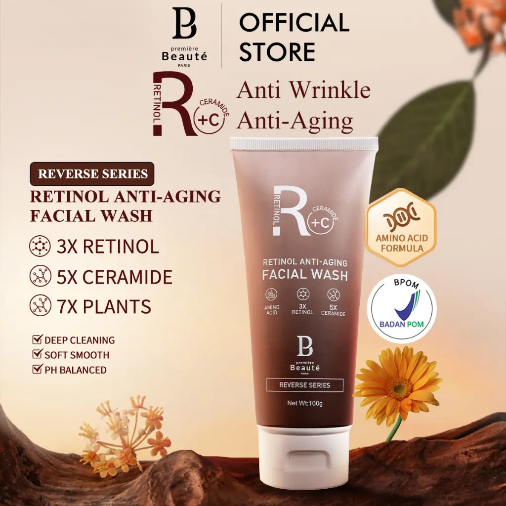 [Ready Stock][BPOM]PREMIERE BEAUTE REVERSE SERIES RETINOL ANTI-AGING FACIAL WASH 100g ORI 100% Murah Banget