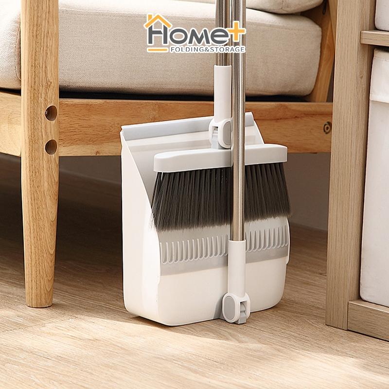 (HOME+) Rotatable Broom and Wind Proof Dust Pan with Broom Comb ...