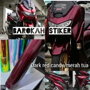 Skotlet Dark Red Stiker Maroon Candy Skotlet Merah Tua Candy