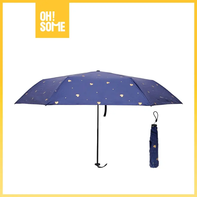 OHSOME - Solo Corner Ultra-lightweight Umbrella Heart Shape Payung Lipat Motif Hati 1
