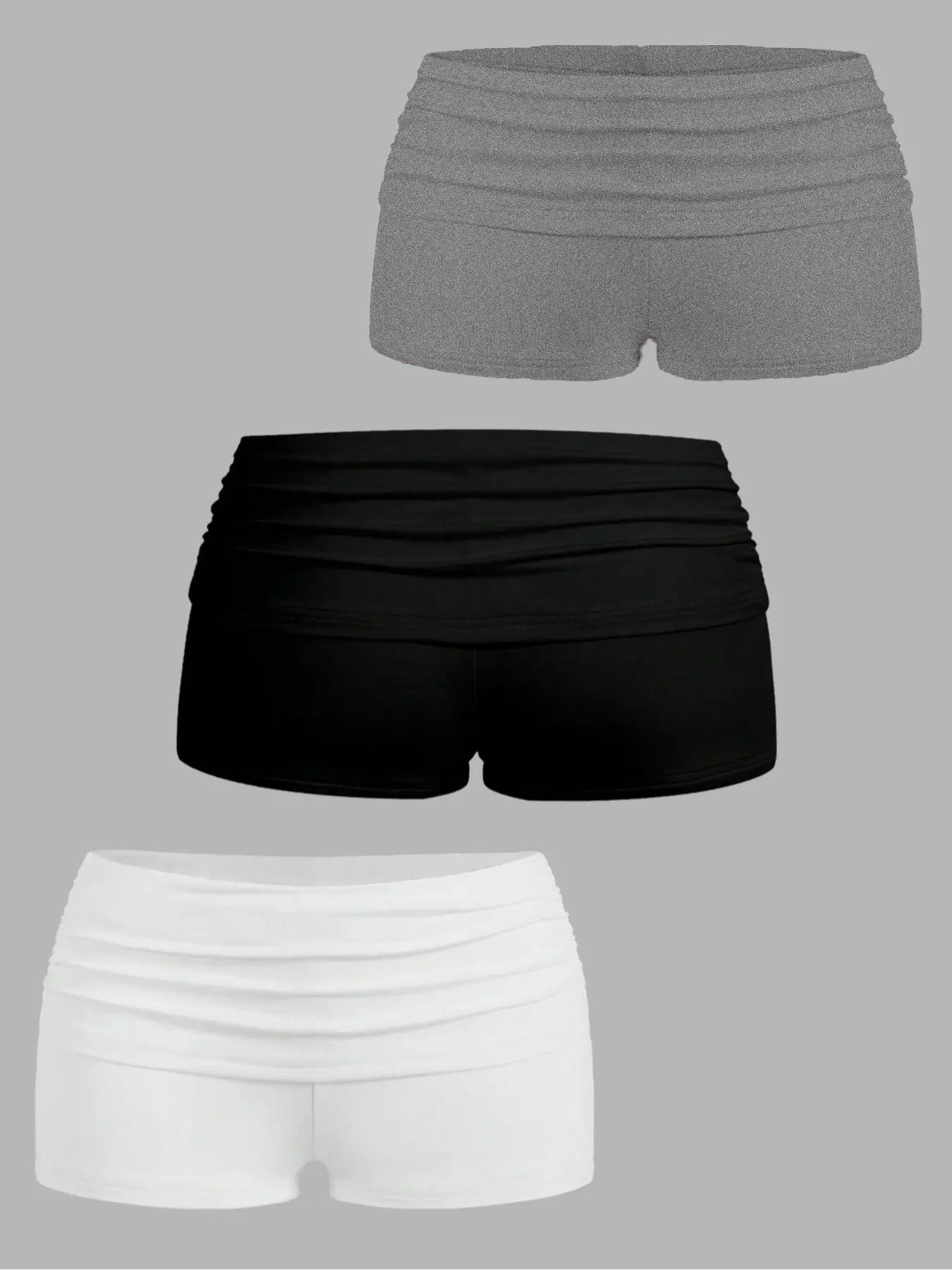 Women's Solid Color Shorts, Casual Comfy Breathable Shorts for Daily Wear, Ladies Bottoms for All Seasons