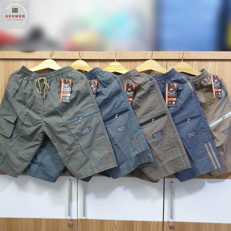 Quần Short Nam Kaki Túi Hộp Lưng Thun Co Giãn From Rộng Thoải Mái Trung Niên SUNMEN Size Từ 28 - 36 Menswear Quần Lửng quần short quần short