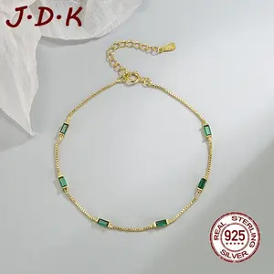 JDK Gelang Zircon Emerald Perak 925 5A Untuk Wanita