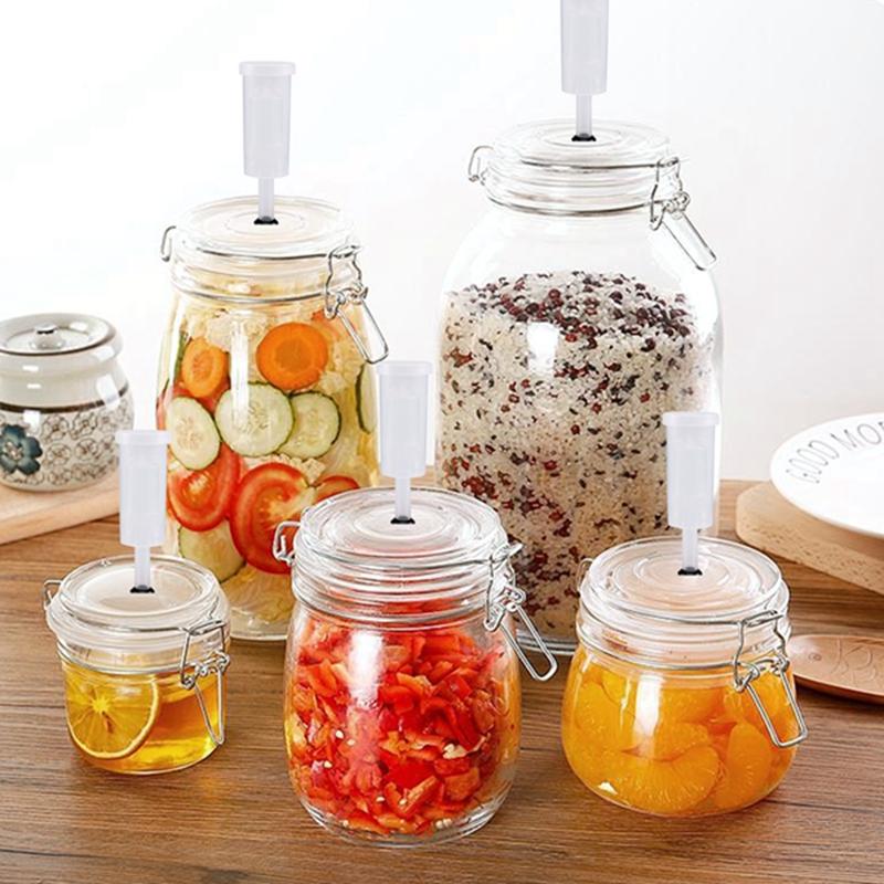 Fermentation Lids Kit,Airlock for Fermentation Air Locks with Black Grommets Airlock Bubble for Beer and Wine,Jar 5
