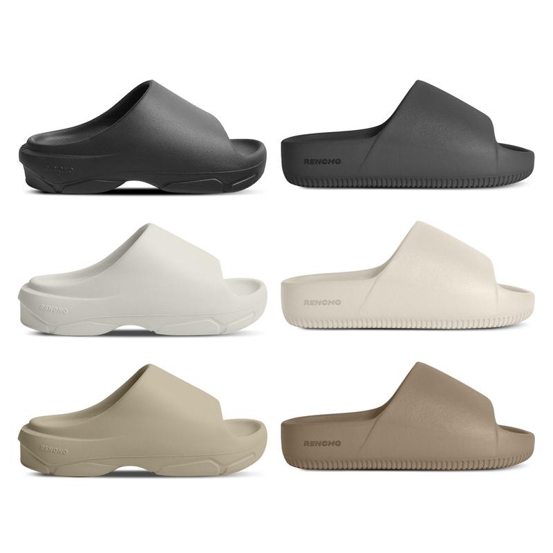 Dép đúc RENCHO nguyên khối chống thấm nước Slipper Cao Su DéP Nam Đế Bằng