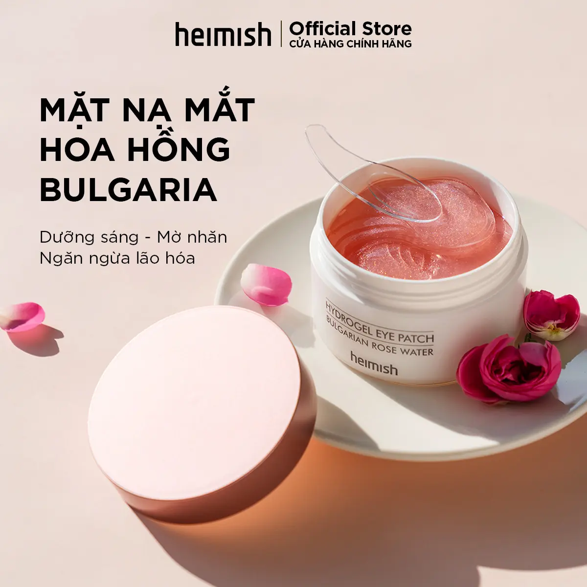 Mặt nạ mắt h​e​i​m​i​s​h B​u​l​g​a​r​i​a​n R​o​s​e W​a​t​e​r H​y​d​r​o​g​e​l E​y​e P​a​t​c​h 1.4g x 60 miếng