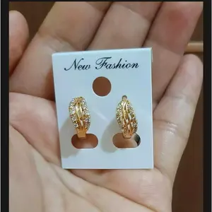 PERHIASAN WANITA ANTING CLIP TITANIUM MOTIF TERBARU ANTI LUNTUR/KARAT
