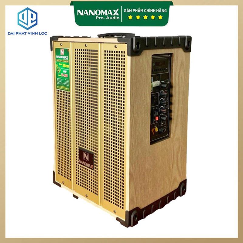 Loa Kéo Karaoke Cao Cấp Mini Nanomax SK-T10 2.5 Tấc Đọc Được USB Thẻ Nhớ Công Suất 200W/Max Tay Kéo Vân Gỗ Tặng Kèm 2 Mic Không Dây Bluetooth Nghe Nhạc Củ Loa Kem loakeo