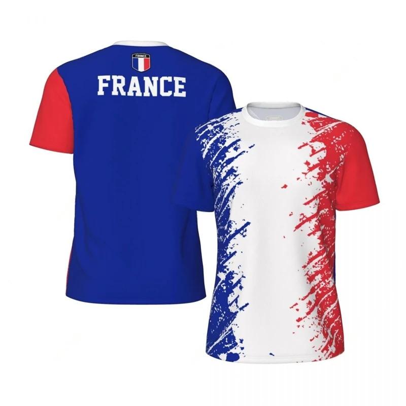 Product Introduction of 2025 France Football Jersey Men T-shirt Sport Casual Short Sleeve Oversized T-shirts Graffiti Print Design Summer Fashion Men's Tee 3