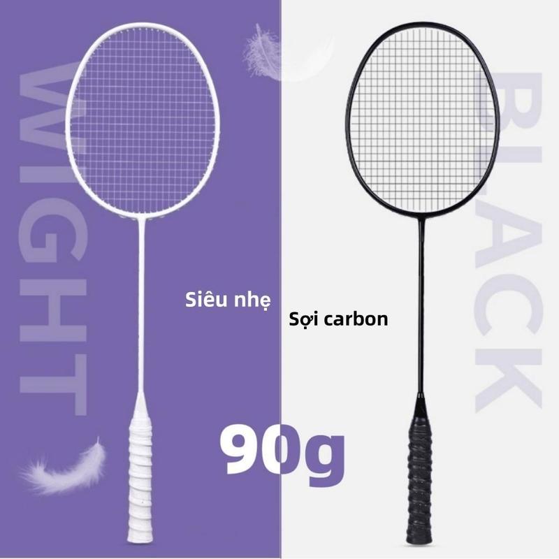  👍 Giao Hàng 2 Ngày,Carbon siêu nhẹ Vợt cầu lông  bộ 1 vợt khung carbon cho học sinh trẻem nam nữ người mới tập chơi Cán Vợt Cacbon Sport 