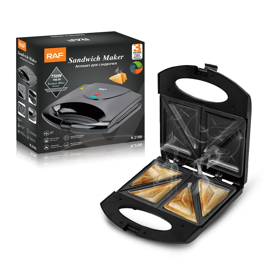 Sandwich Maker Breakfast Machine for Household Use, Multifunctional Fully Automatic Double-sided Heating Mini Bread Maker