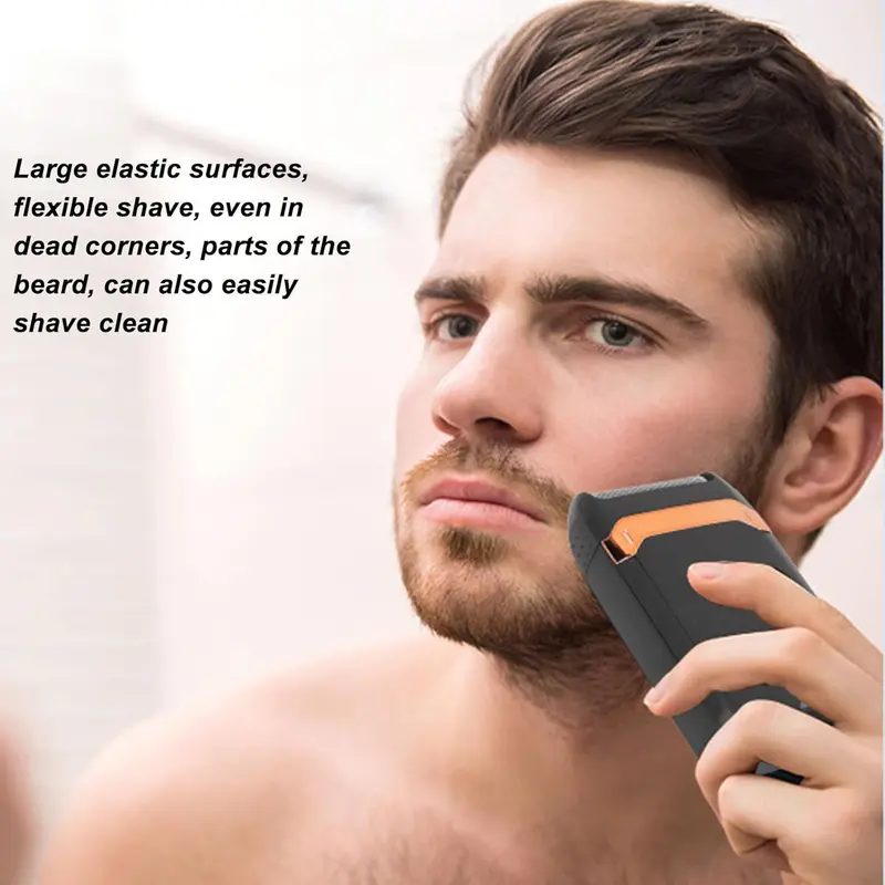 2 in 1 Electric Beard Trimmer, 1 Box Portable Cordless Rechargeable Waterproof Beard Shaver, Wet & Dry Shave Beard Trimmer for Men 7