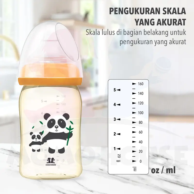 MOMO HOUSE PPSU Botol Susu Bayi Botol Bayi Wide Neck Bottle Botol Susu Baby Botol Bayi Ppsu Accessories Minum 6
