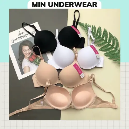 220 Áo Ngực Nữ, Áo Lót Su Cài Trước Có Gọng Nâng Ngực Min Underwear