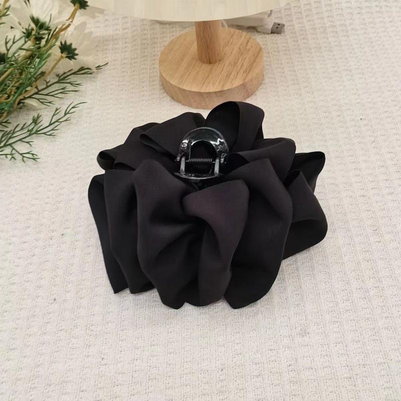 Kẹp Cá Mập Đám Mây Satin Cao Cấp Cổ Tích Thanh Lịch, Kẹp Tóc Càng Cua Lớn 11 / 13, Phong Cách Phương Tây Tự Làm, Ưa Nhìn Women Nữ 4