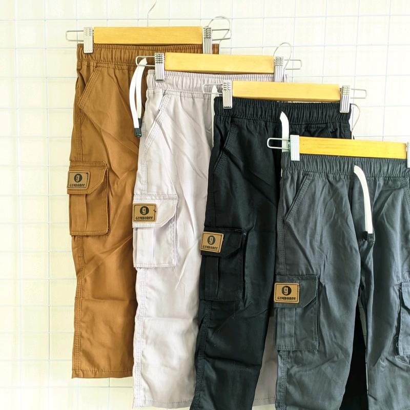 Celana Anak Chino Cargo Panjang Laki Perempuan 5-15 Tahun Unisex Katun Fashion 3