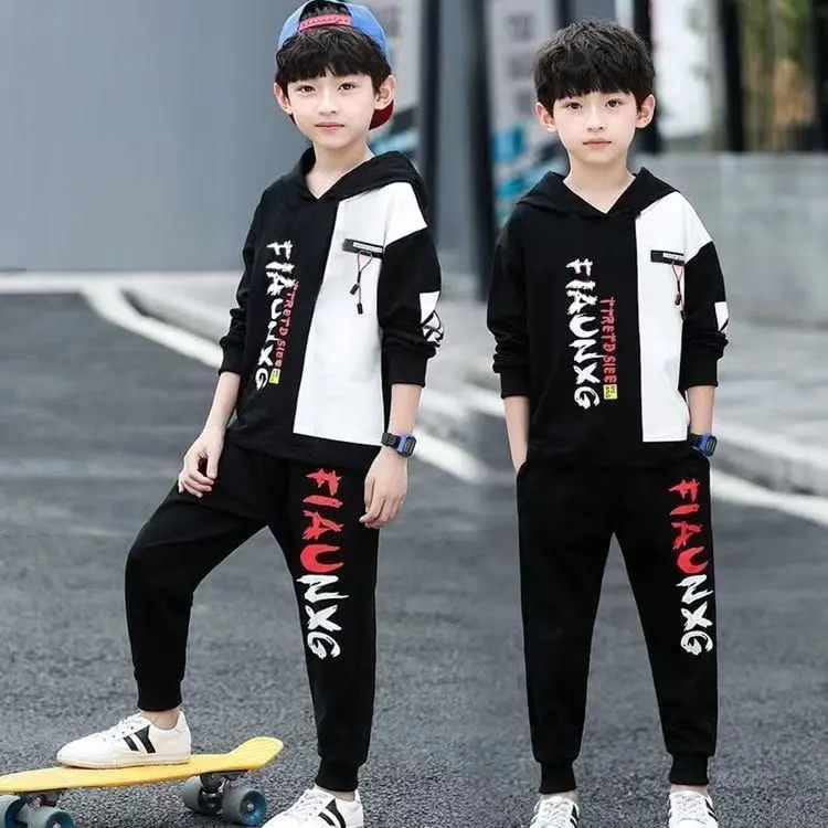 Bộ Đồ Bé Trai, Quần Áo Mùa Thu Cho Trẻ Em, Hàng Mới Về 2024, Bộ Hai Mảnh Áo Len Thể Thao, Thích Hợp Cho Trẻ Em Trung Bình Và Lớn, Thời Trang Mùa Xuân Và Mùa Thu Hàn Quốc 5