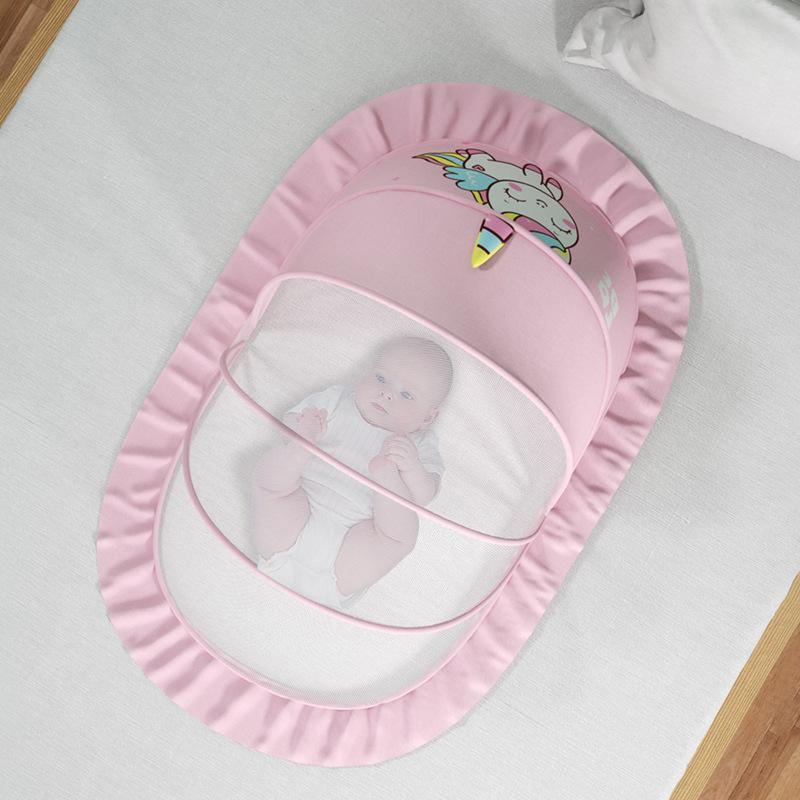 Product Introduction of Baby Mosquito Net Portable Folding Crib Netting Baby Bed Net Polyester Newborn Sleep Bed Travel Bed Mosquito Curtain Tent 3