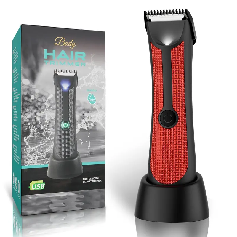 Electric Hair Trimmer, 1 Piece Waterproof Electric Body Trimmer for Precise Trimming, Ideal Personal Beauty Clippers Men Gift for Dad/boyfriend/husband, Clippers Men 0