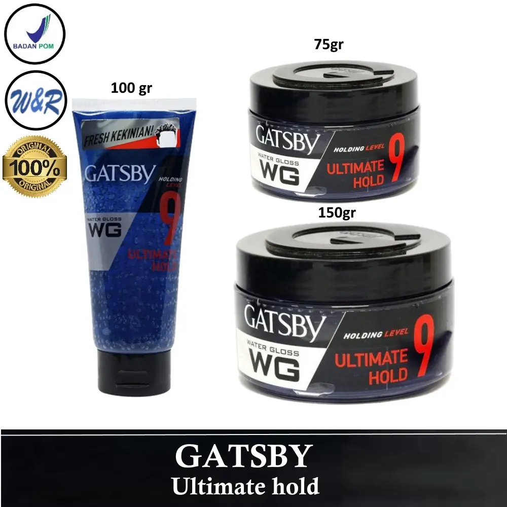 gatsby water gloss ultimate hold minyak rambut pria