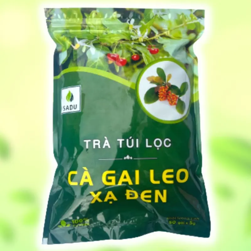 Trà Cà Gai Leo Xạ Đen Túi Lọc Tiện Dụng 250Gram, Mua 2 Túi Tặng 5 Gói Trà Dưỡng Nhan Ngũ Vị - Tea Nước Trà Chè 1