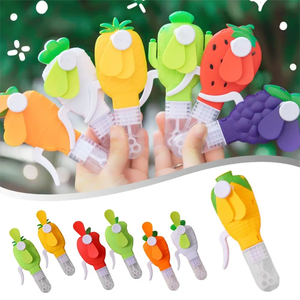 Multifunctional hand fan bubble fan manual fan cartoon fruit shape hand fan