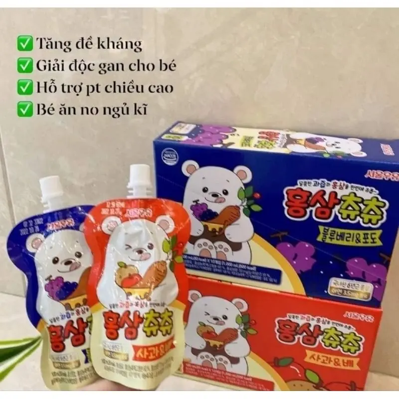 Hồng sâm chuchu thùng 10 gói