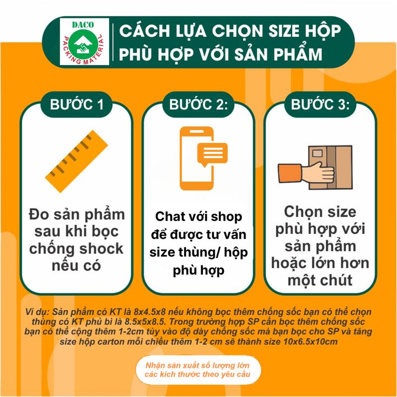 Product Introduction of DACO Hộp Carton 24x16x8 Combo 50 Hộp Giấy Đóng Hàng Quần Áo, Phụ Kiện, Thời Trang, Hộp Shipcod Gói Hàng DK241608 10