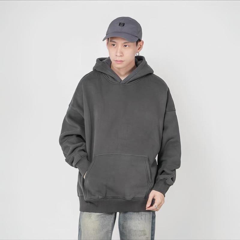 UMA STORE OR - Áo Hoodie nỉ lót bông dày dặn dài tay Unisex siêu cấp QC Loại 1 Nam Menswear Tay Dài Có Túi Đen Có mũ