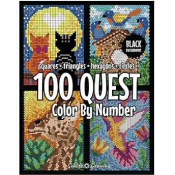 Digital Color Filling Book 100 Quest Color by Number Exploration Activity Book