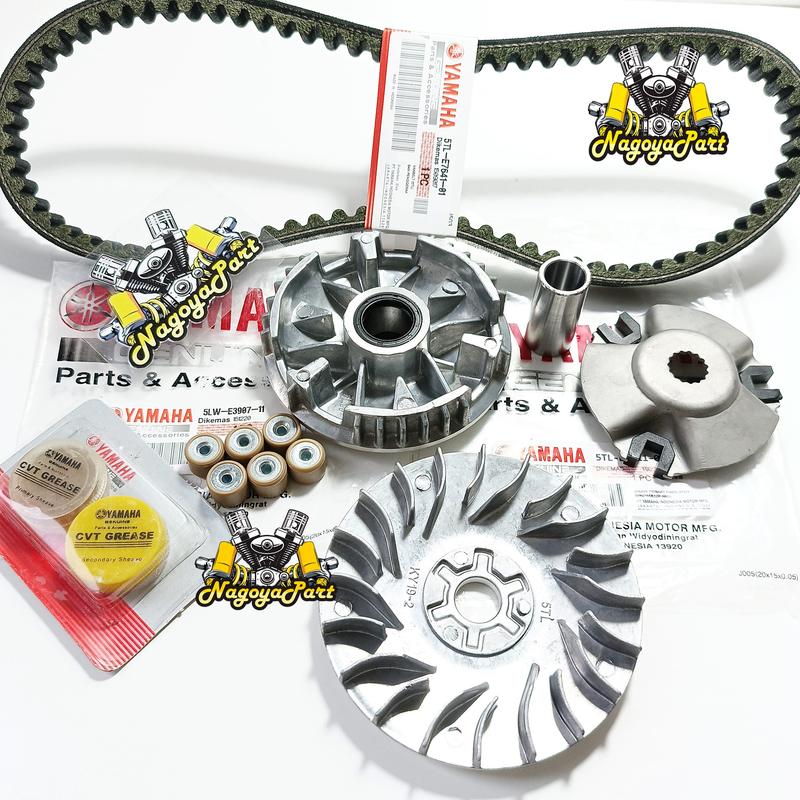 Paket Cvt Van Belt + Rumah Roller Assy Set + Kipas Roller Mio Sporty Mio Smile Mio Soul 5TL Motorcycle 7