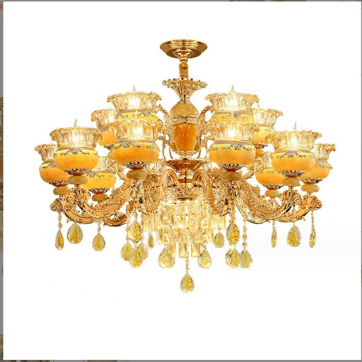 Đèn Chùm 15 Tay Chao Đúc Đáy Pha Lê MS-KIMCO Chao Đúc, Tay Đúc Đường Kính 95cm Trang Trí Phòng Khách, Nhà Hàng, Quán CaFe, Karaoke[ BẢO HÀNH 10 NĂM] 3