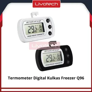 BION Termometer Digital Q96 Kulkas Fridge Freezer Thermometer Min Max LCD Lebar Tahan Air