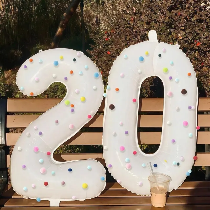 Number 22 Balloon, 1 Box Colorful Balloon, Birthday Decoration Scene, Anniversary, Theme Party, Outdoor Party Photography Props, Party Decoration Supplies 2
