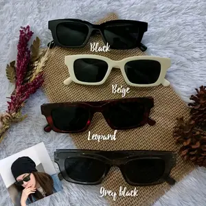 Kacamata hitam pria wanita korea Persegi Panjang Aviator Aviator