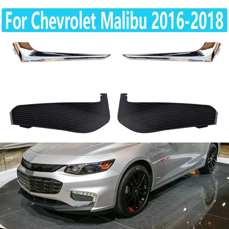 Fog Light Cover For Chevrolet Malibu 2016 2017 2018 Chrome Front Bumper Stripe Chrome Front Bumper Grille Cover Trim Accessorie