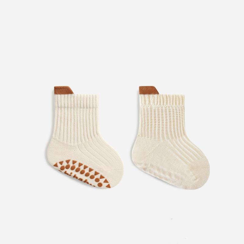 3 Pair/set Soft Baby Sock for Boy Girl Simplicity Solid Color Non-slip Floor Sock for Toddler Spring Cotton Indoor Infant Sock 2