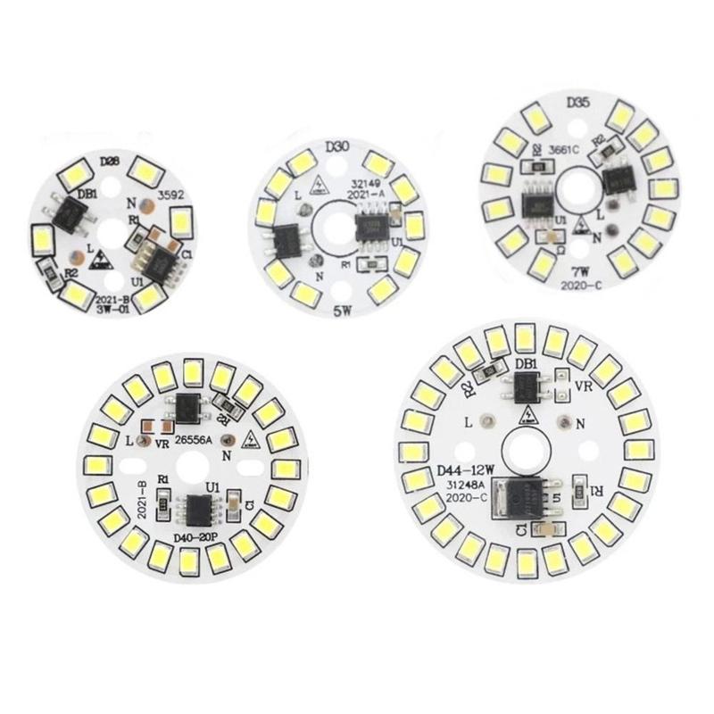 5 cái Đèn rọi Cái/lốc Đèn chiếu sáng SMD 2835 AC 220V Trình điều khiển IC Chip…