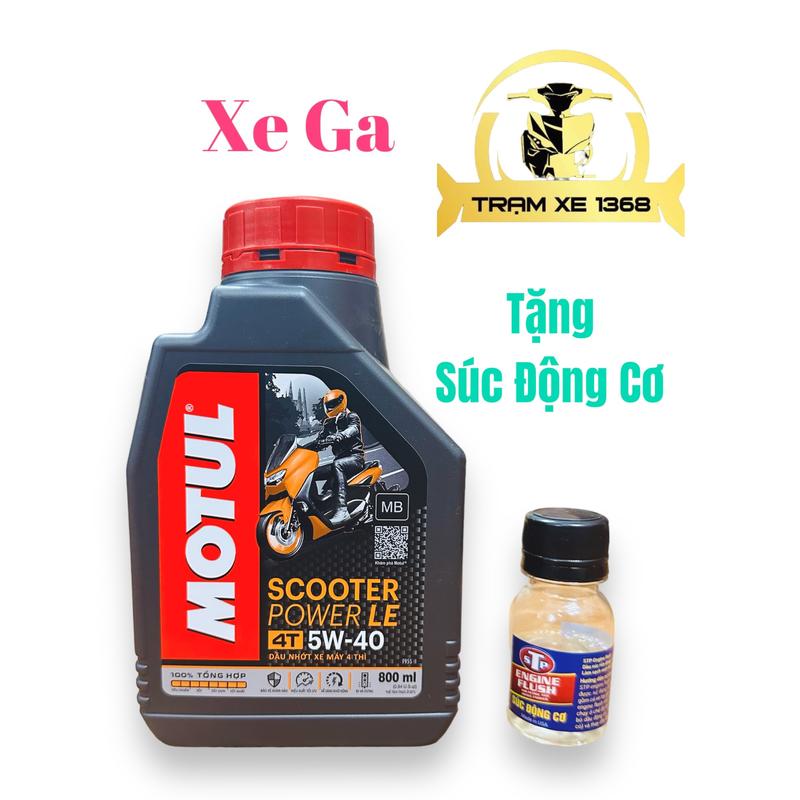 (Xe Ga 800ml) Nhớt Motul Scooter Power Le 5w40 Full Tổng Hợp Nhẹ Xe Bốc Máy sử dụng 2500km kèm súc động cơ