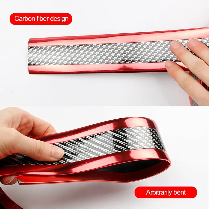 Nẹp cao su vân Carbon dán chống trầy xước xe, bậc bước chân Ô tô xe hơi, Rộng 5cm dài 1m Nhãn Dán Decal 8