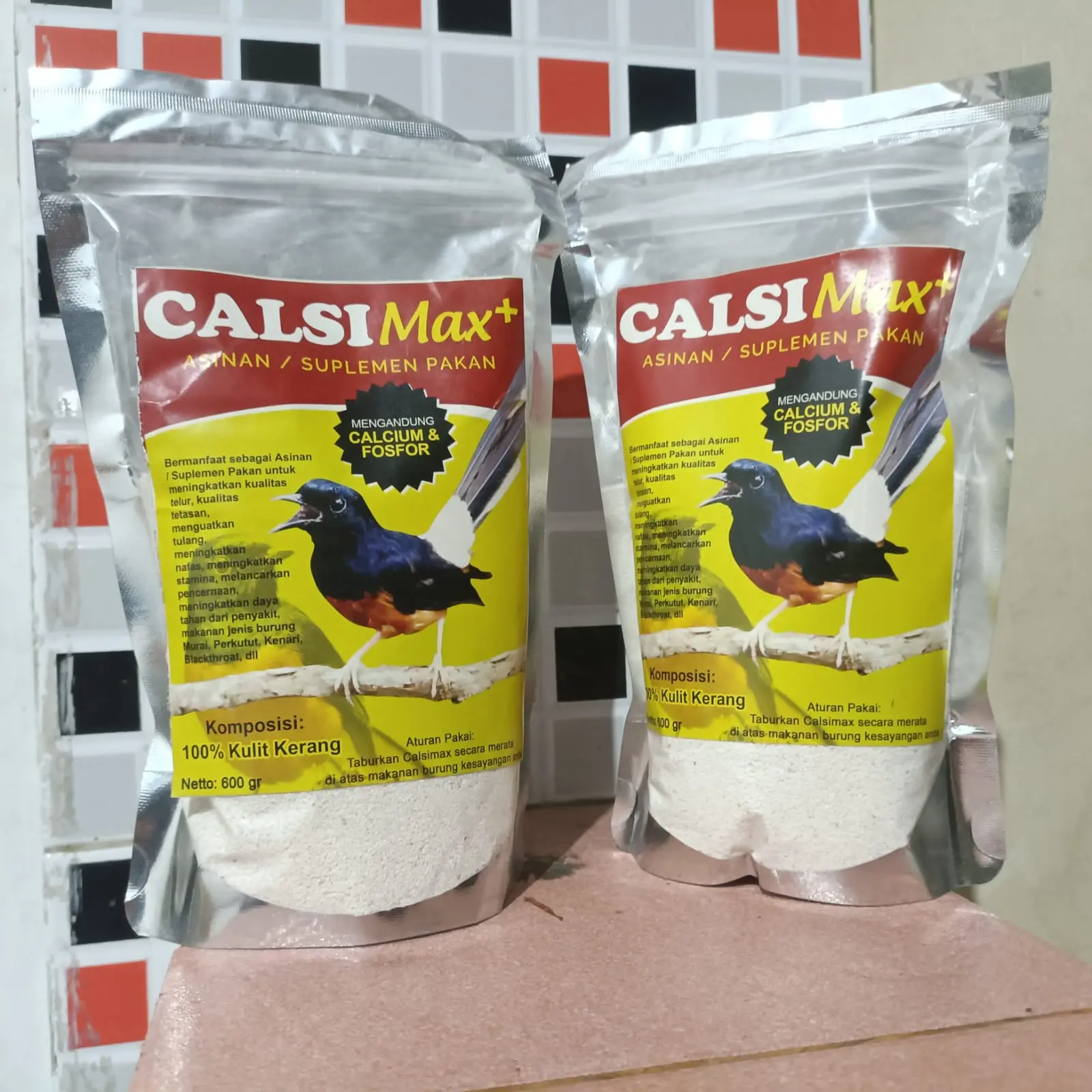 CALSIMAX ASINAN UNTUK BURUNG MURAI BATU HIGH CALSIUM DAN FOSFOR