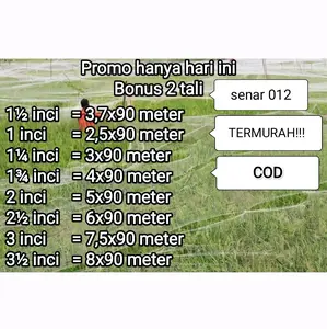 Bonus 2 tali JARING PADI SENAR 012 / JARING BURUNG / JARING SAWAH / JARING PIPIT MURAH UKURAN LENGKAP TINGGAL PILIH