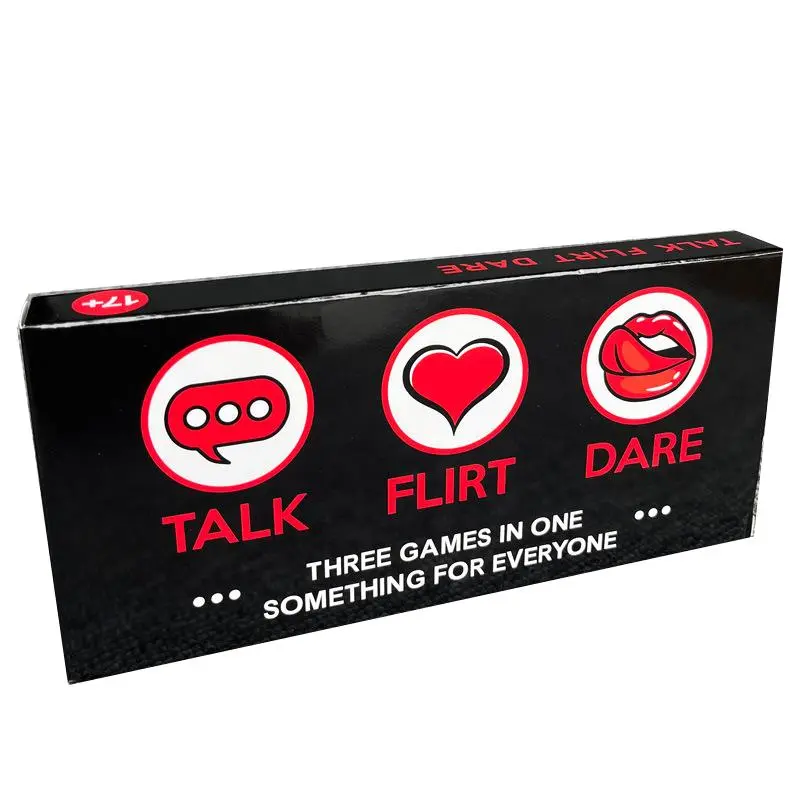 Talk Flirt Dare Card Game, 1 Set Funny Card Game, Party Game for Adults, Family Game, Friend Party Game, Game for Teenager, Party Supplies