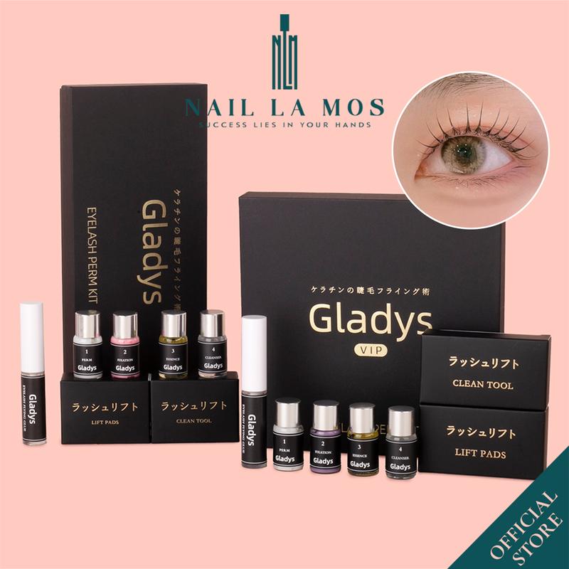 Set uốn mi Gladys Nhật Bản chính hãng - Bộ kit uốn cong mi eyelash collagen 3D 6D bản thường, bản VIP
