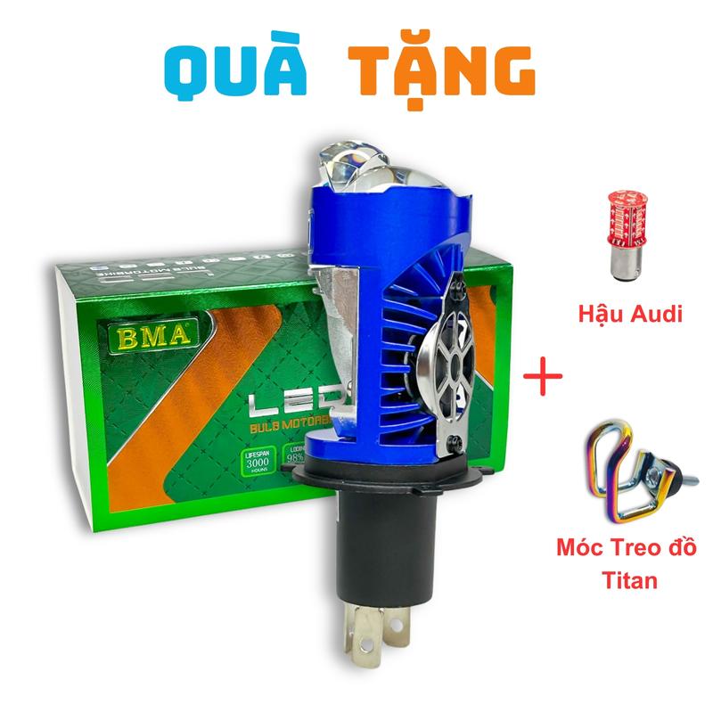 Đèn Pha LED Bi Cầu W3F BMA - Bản Cao Cấp 60W, Có Trợ Pha Laser 12-24V ĐiệnBình H4 Lắp Oto Xe Máy - Bảo Hành 12 Tháng