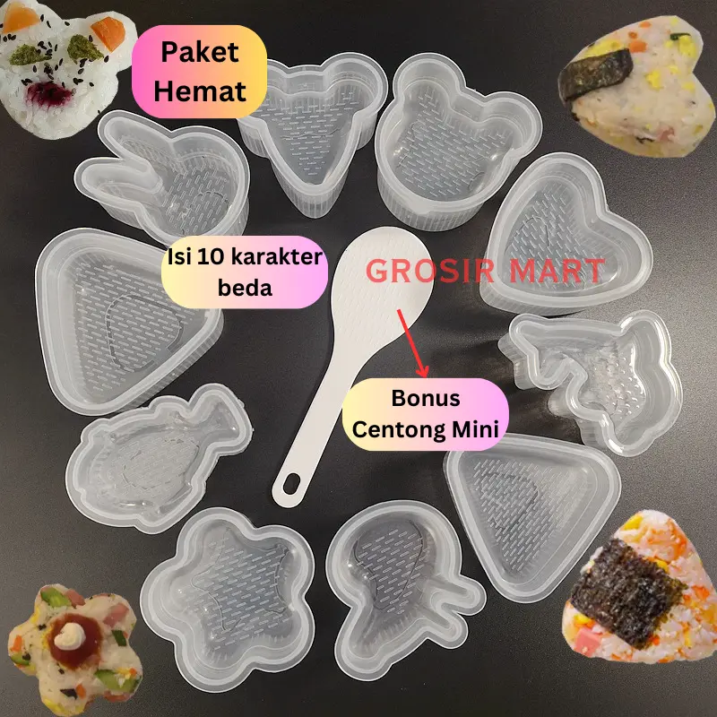 Isi 50 Paket Perlengkapan Bento Anak Set Komplit Bekal Anak Sekolah Cetakan Nasi Bento Bulat Karakter Murah Hemat Lengkap Peralatan Bento Tools Perintilan Bento Anak Hiasan Bento Tusukan Bento Karakter Lucu 4