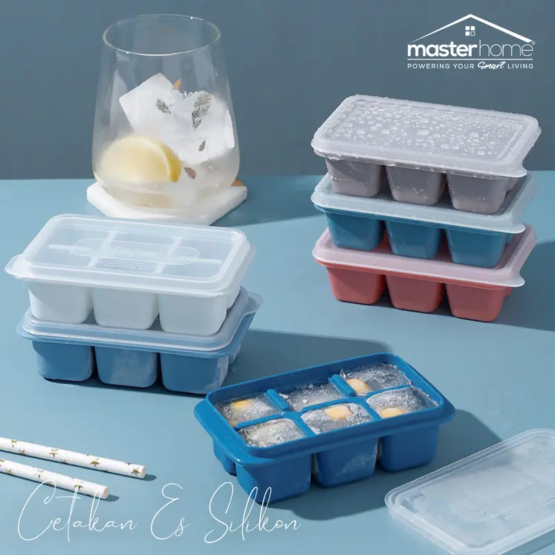 MASTERHOME CETAKAN ES BATU | TEMPAT ES BATU SILIKON | CETAKAN ES BATU 6 GRID | ICE CUBE MAKER 6 GRID | CETAKAN ES BATU 6 SEKAT 0