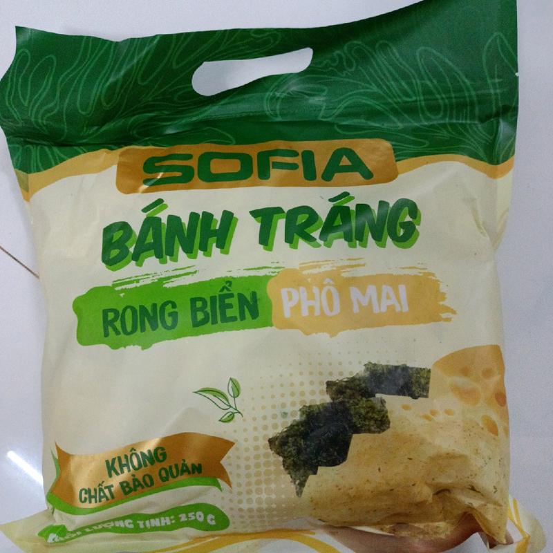 Combo 4 bịch Bánh tráng Sofia 250 gr/ bịch, có 2 vị: vị muối tỏi và vị rong biển pho mai