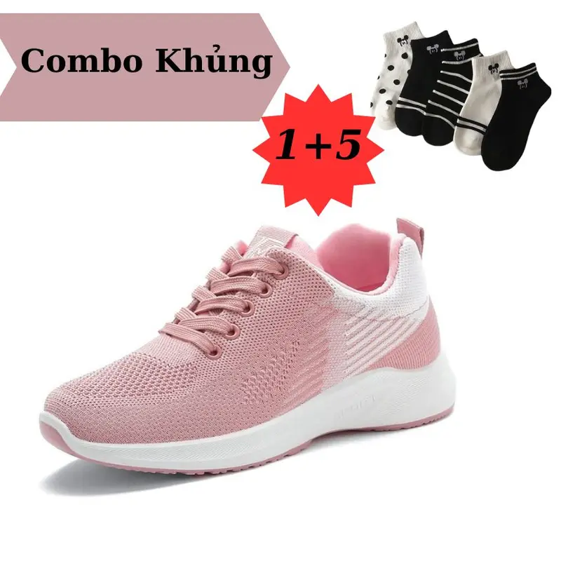 giày thể thao nữ êm chân bằng vải thông hơi thoáng khí sử dụng đa năng đi học đi làm,đi chơi đều được SUNO SHOP   Sneaker 0
